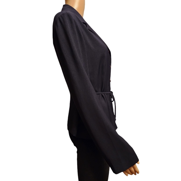 Kasper Navy Blue Pinstripe Lightweight Blazer Size 8 - Picture 4 of 12